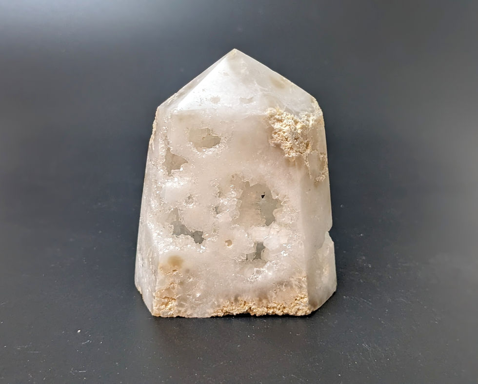 Thumbnail: White Agate Druzy Tower