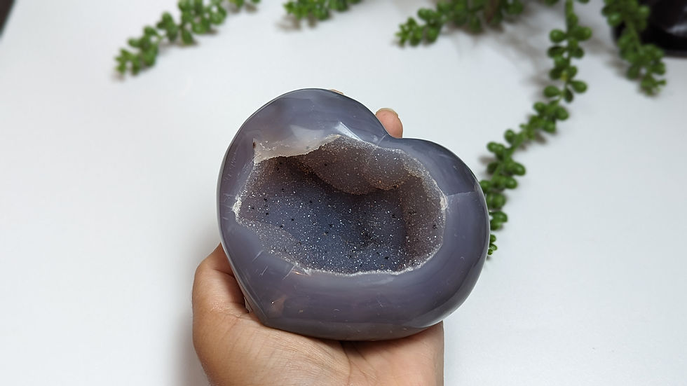 Thumbnail: Agate Druzy Heart