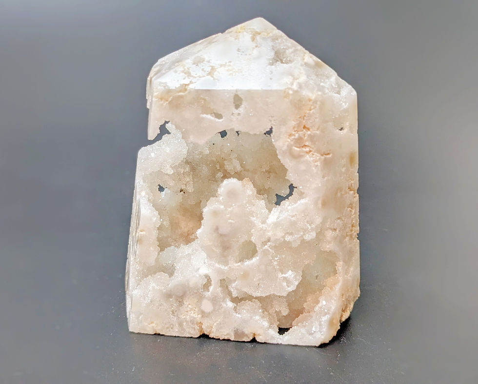 Thumbnail: White Agate Druzy Tower