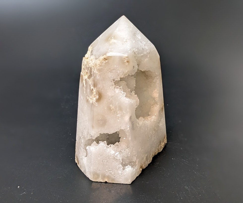 Thumbnail: White Agate Druzy Tower