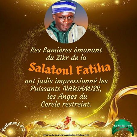 La lumière émanant du zikr de la Salatoul Fatiha
