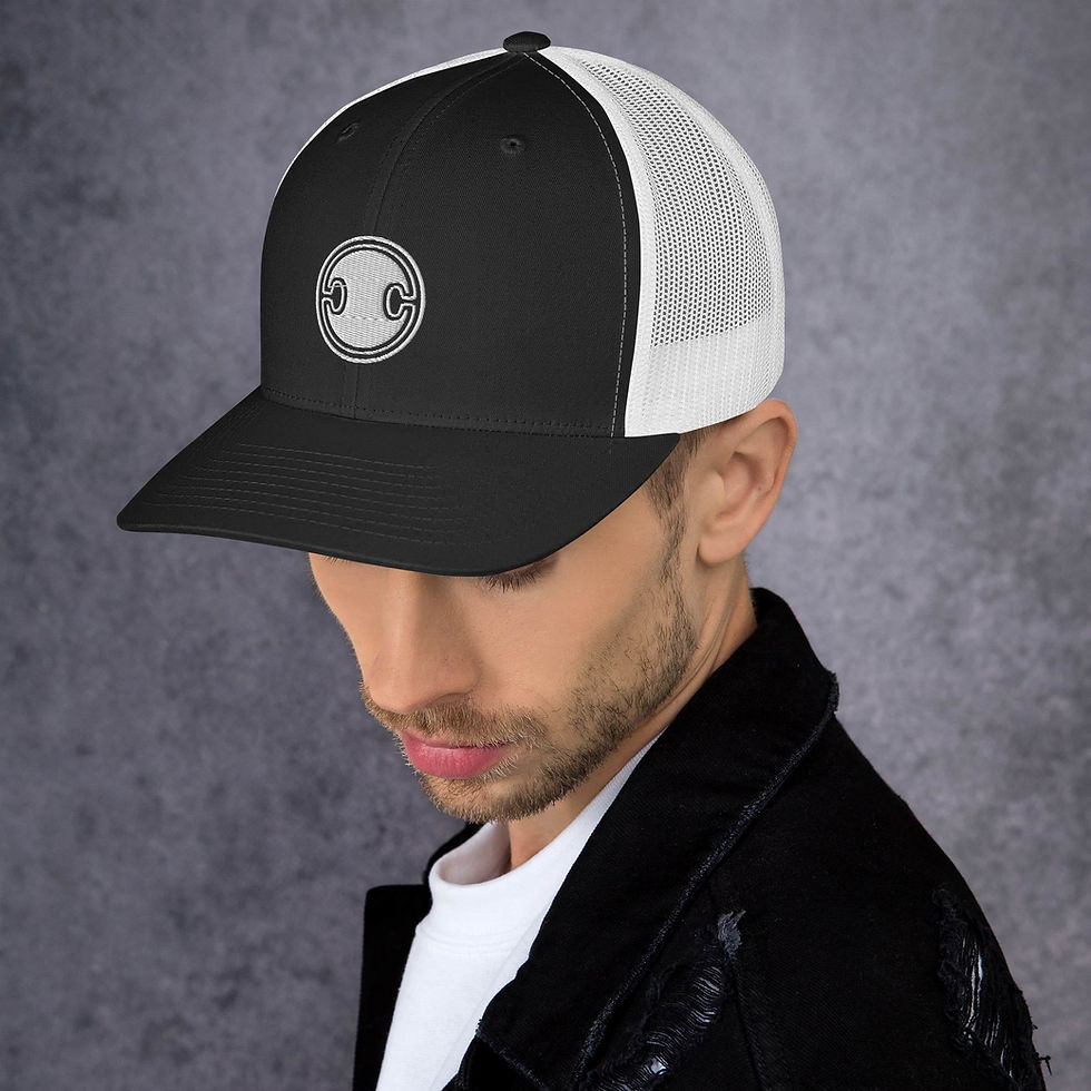 Thumbnail: Galen Collection Black Logo Trucker Cap