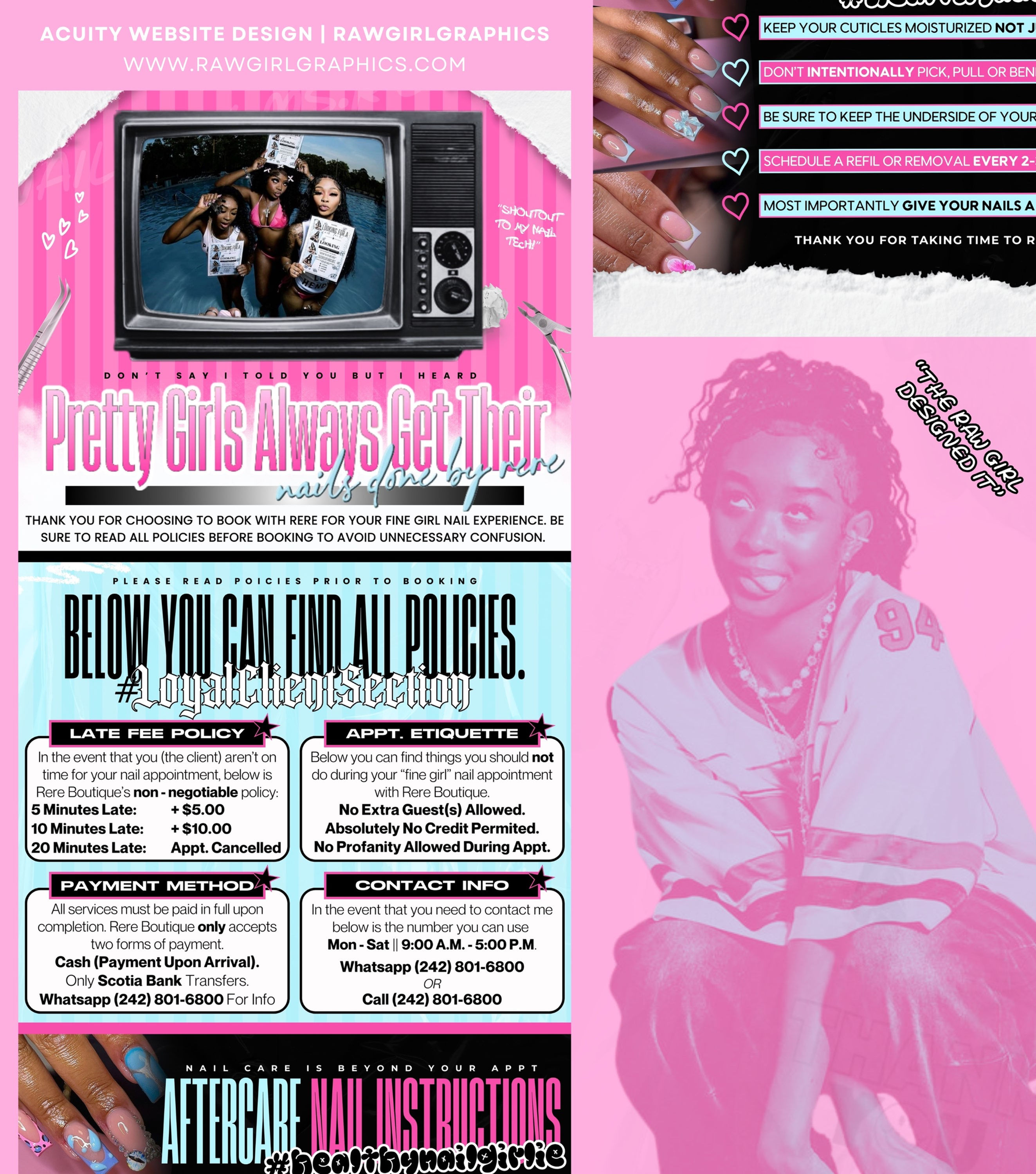 Acuity Banner Design + Thank You For Booking Design.