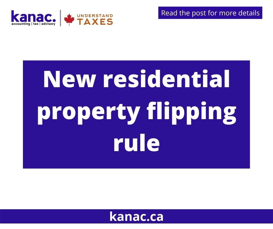 NEW RESIDENTIAL PROPERTY FLIPPING RULE