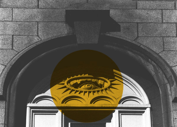 An all-seeing eye carved on the Salt Lake Temple