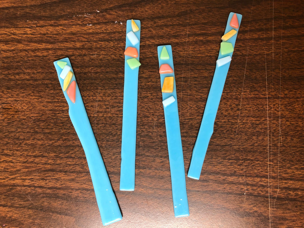 Fused Glass Swizzle Sticks