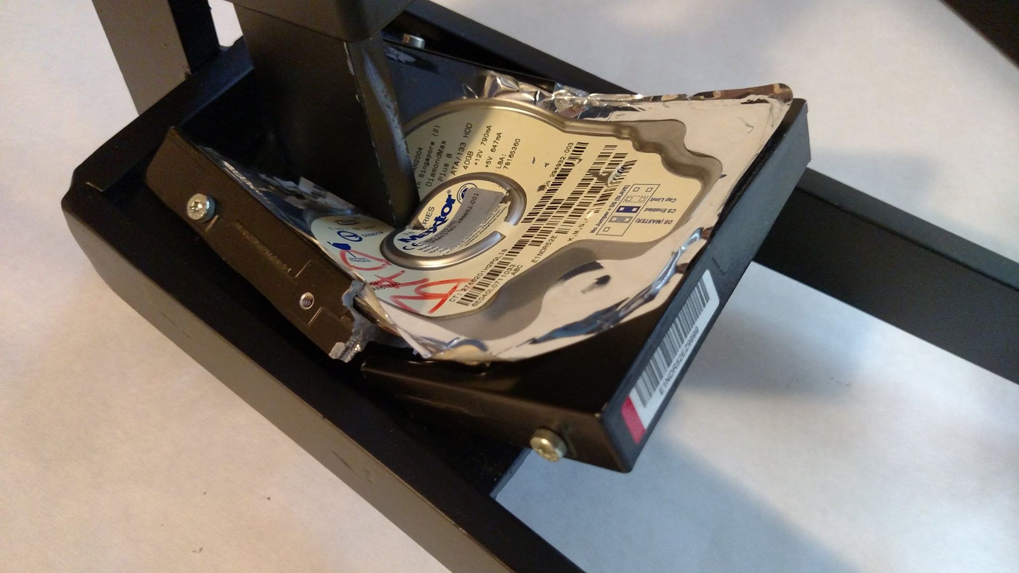 Hard drive destruction