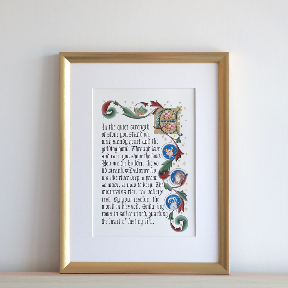 Thumbnail: Bespoke Medieval Manuscript (24k gold raised gilding)