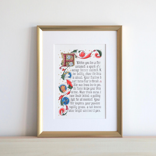 Bespoke Medieval Manuscript (24k gold raised gilding) | craftirisy
