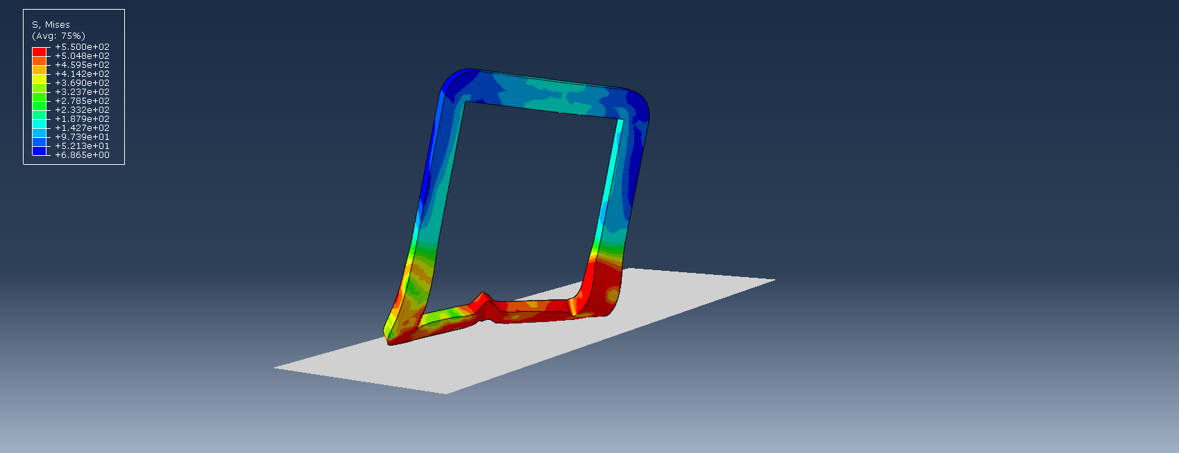 Frame Drop Test with Plasticity.