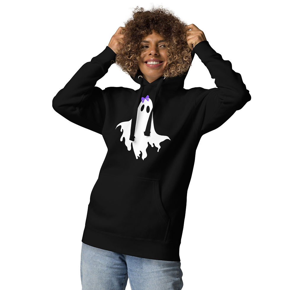 Ethereal Eve Ghost Unisex Hoodie Sweatshirt - White Ghost