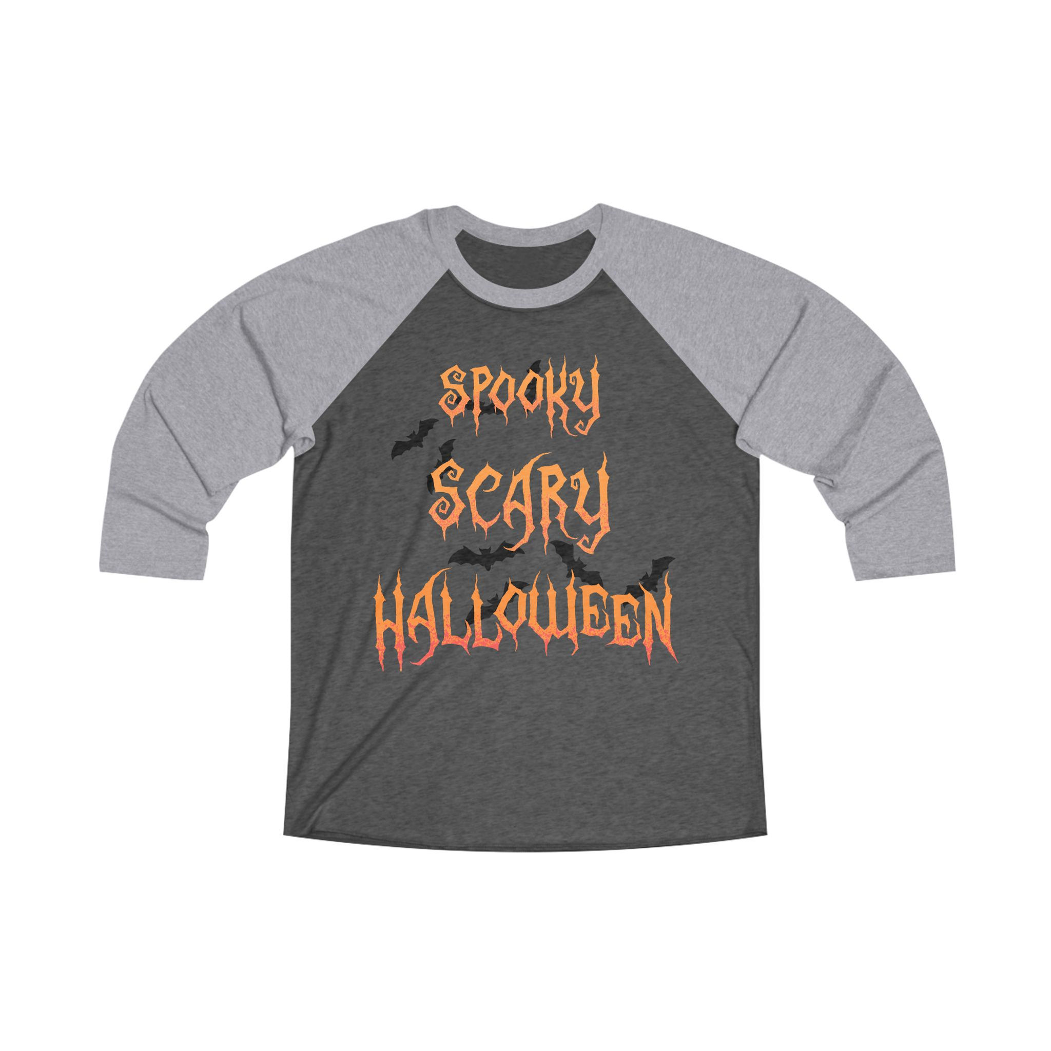 Spooky Scary Halloween Raglan Tee | Retro Halloween Shirt