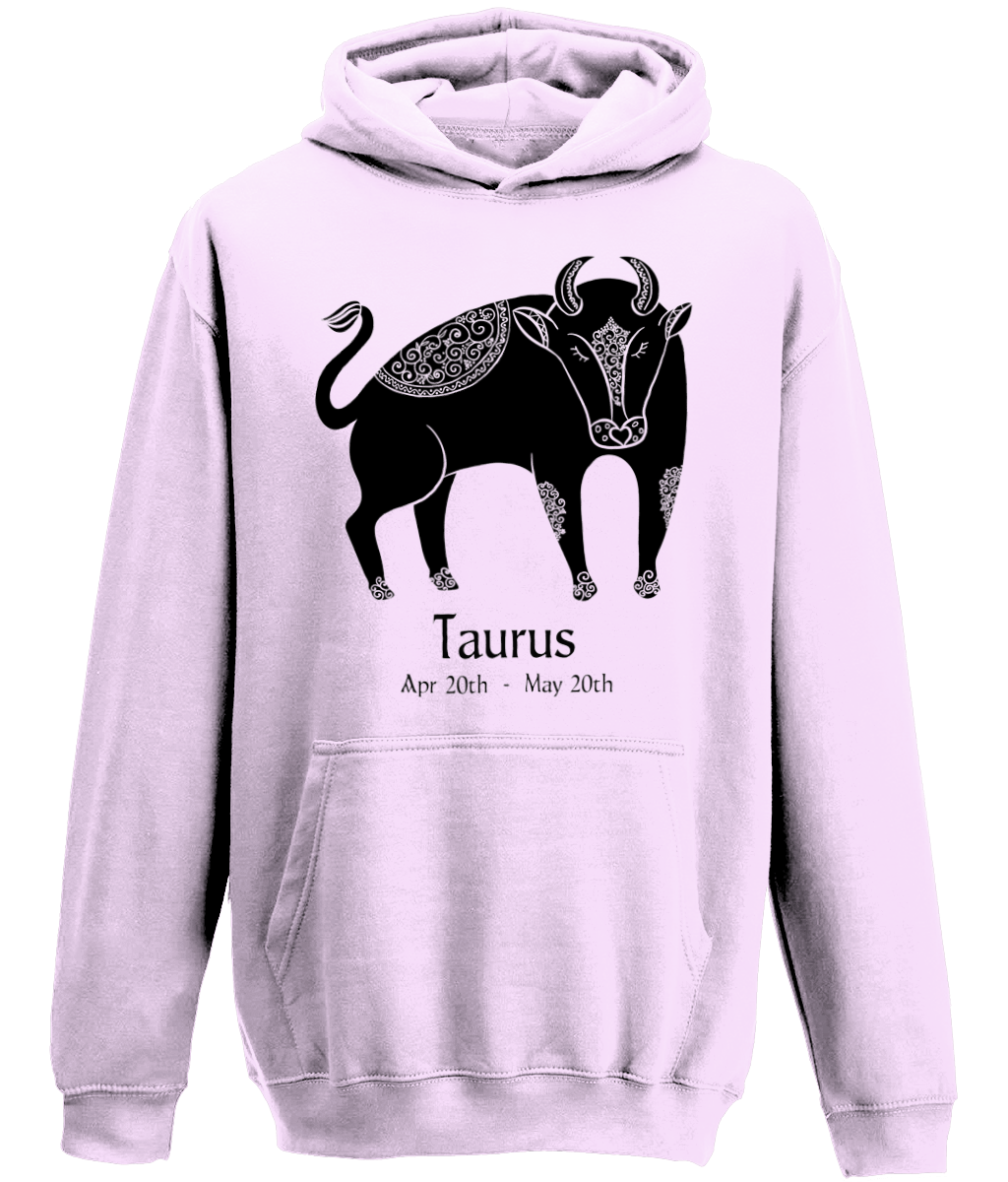 Zodiac (Taurus) Adult Hoodie in baby pink