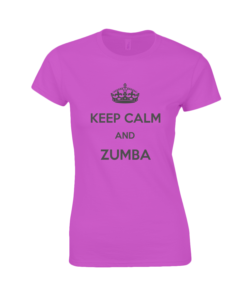 Keep Calm & Zumba - Woman's Fitted T-Shirt