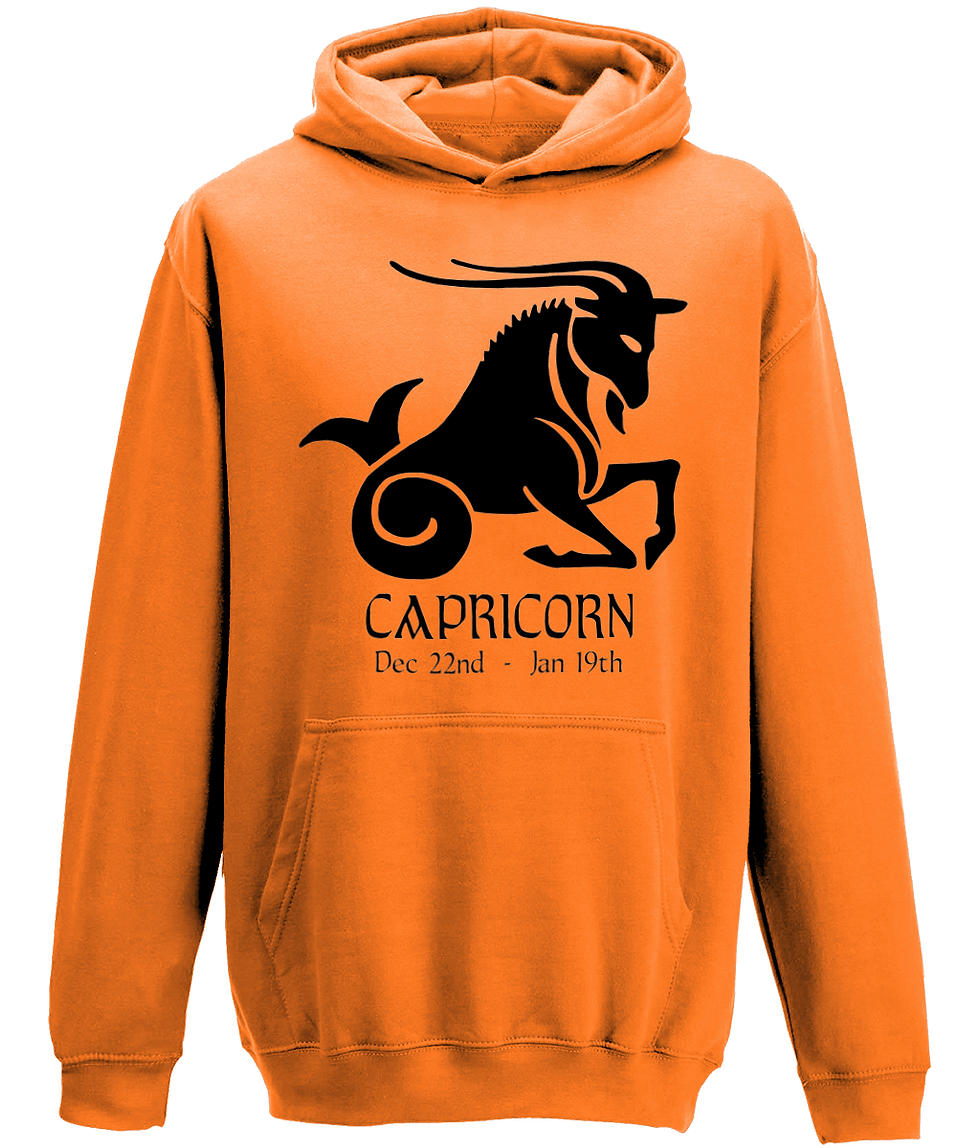 Thumbnail: Zodiac (Capricorn) Adult Hoodie in orange crush