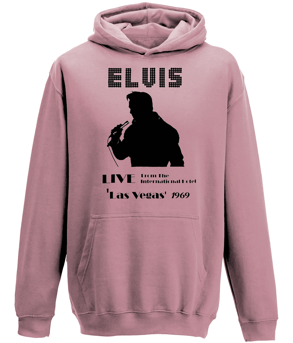 Thumbnail: Elvis Show (Las Vega 1969) Adult Hoodie in dusty pink
