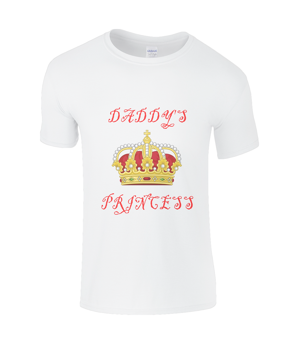 Thumbnail: Daddy's Princess (Kid's Softstyle) T-Shirt in white