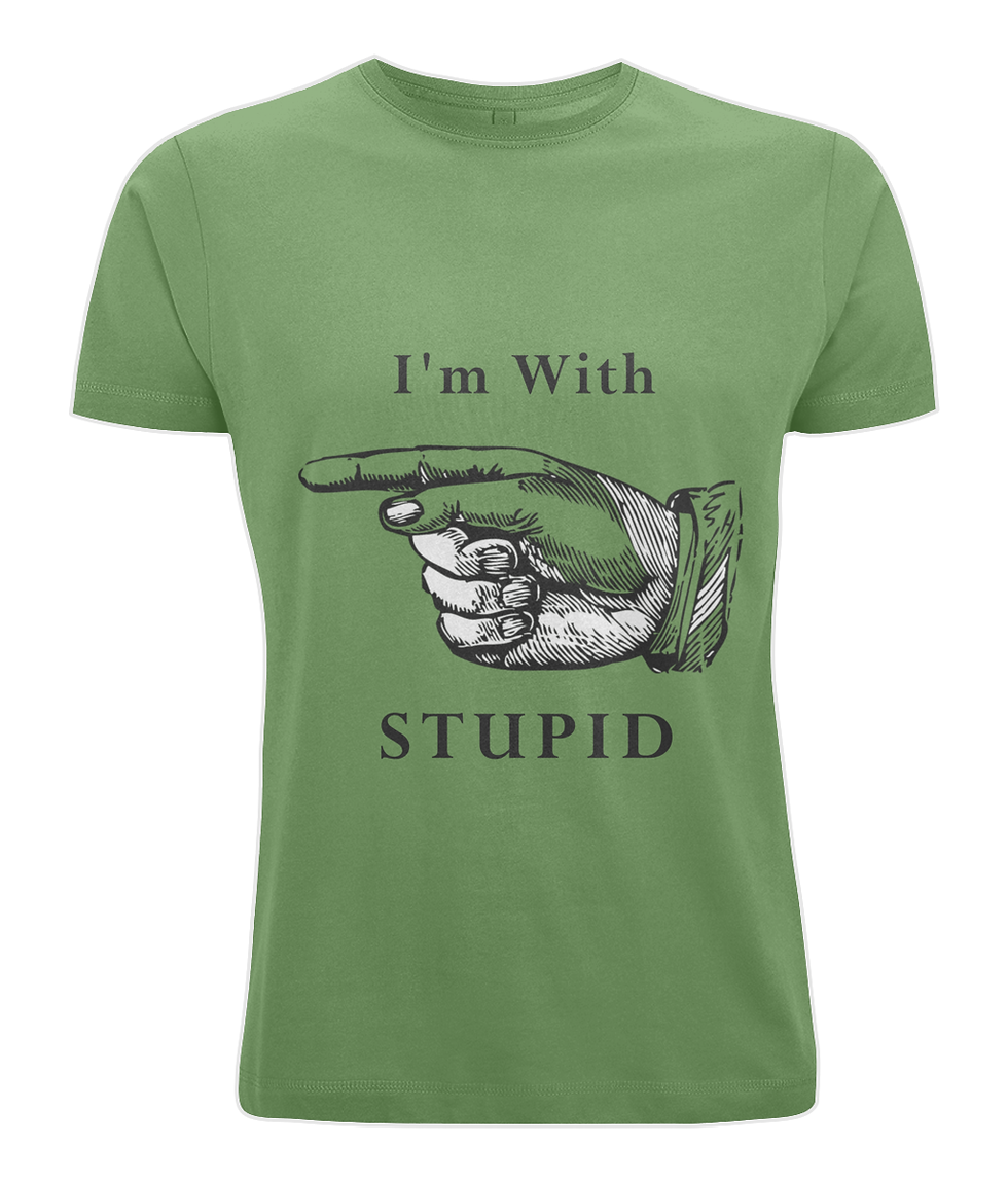 Thumbnail: I'm With Stupid Unisex T-Shirt in light green