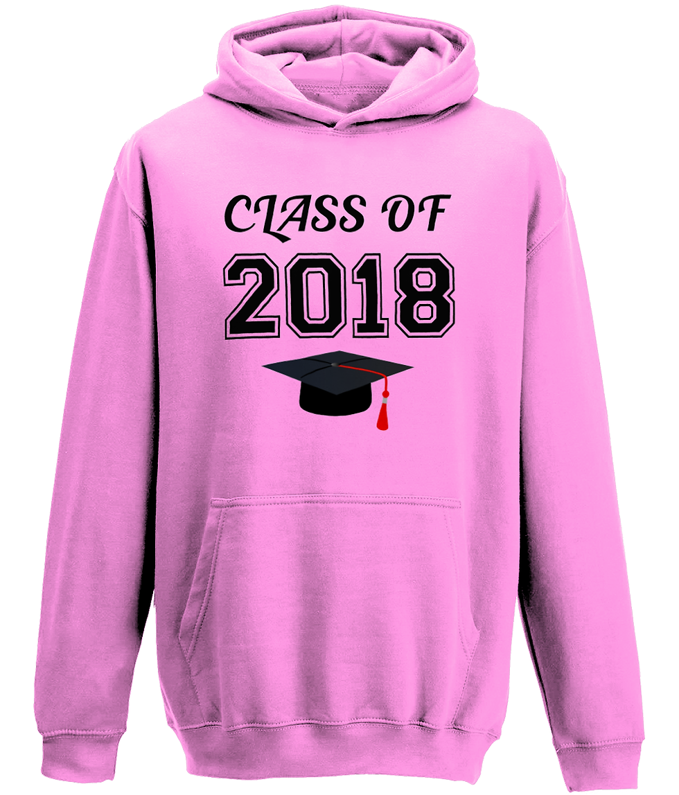 Thumbnail: Class of (Add Your Own Year) Adult Hoodie in candyfloss pink