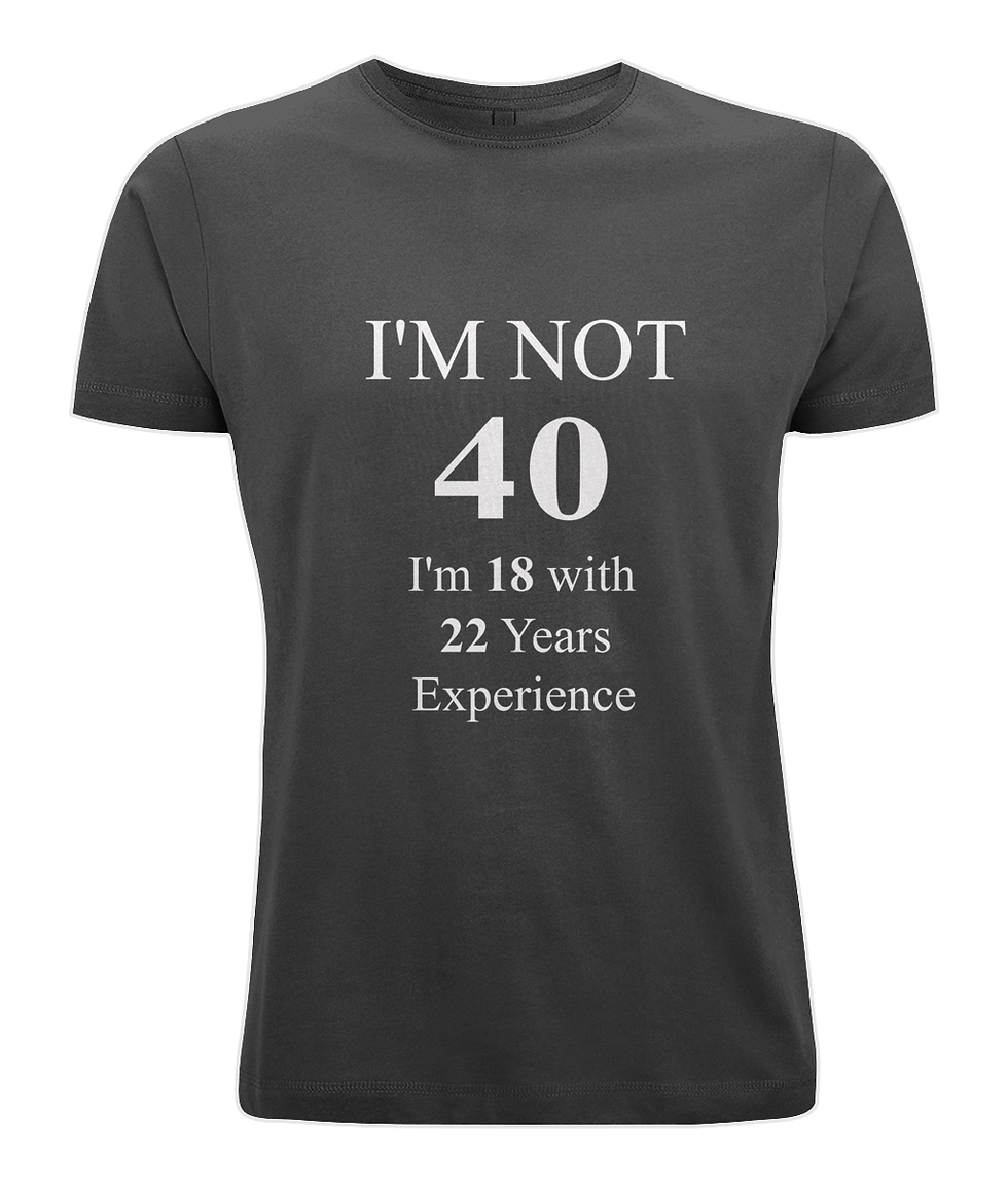Thumbnail: I'm Not 40 Unisex T-Shirt in black