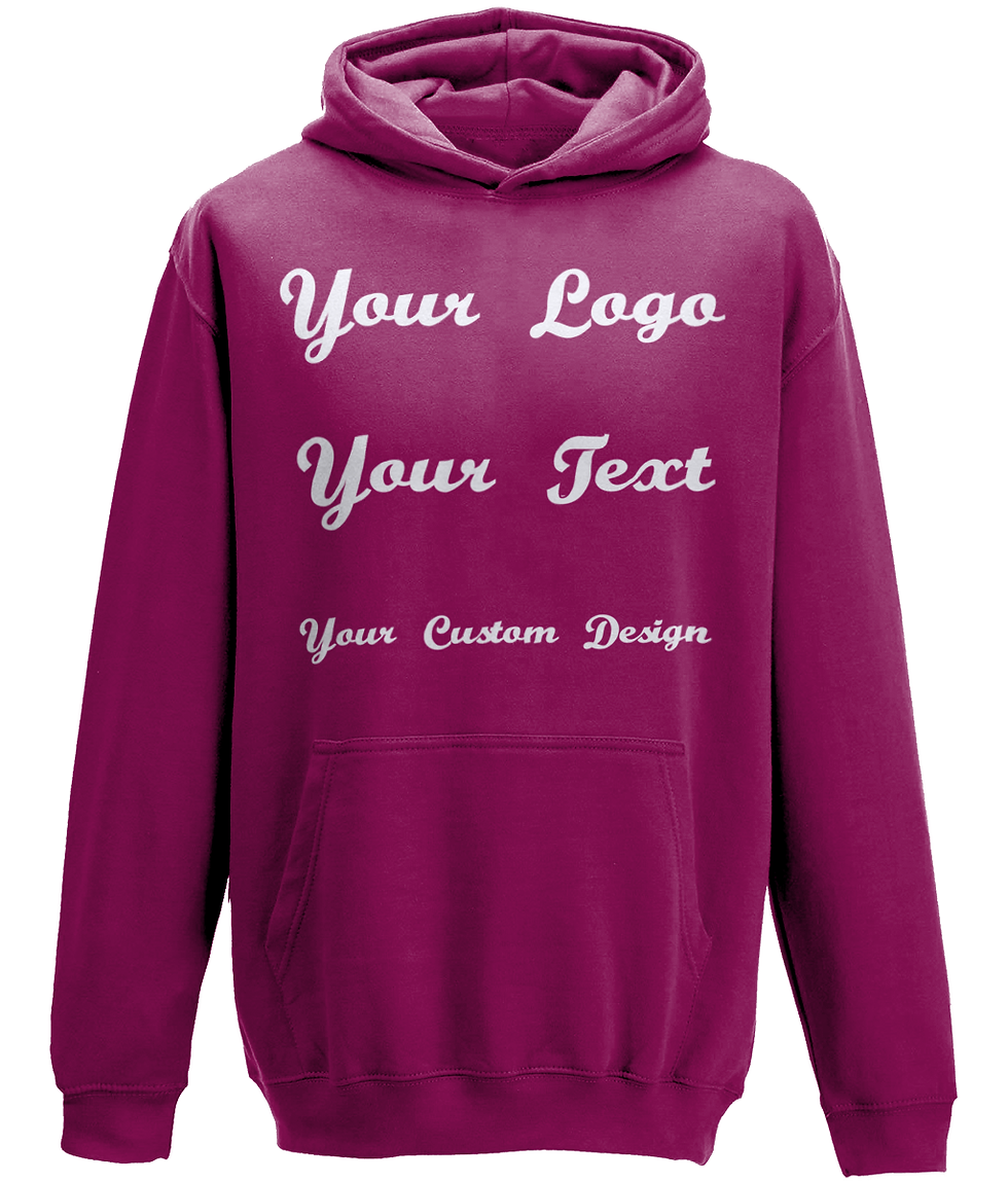 Thumbnail: You Own Logo & Text Adult Hoodie in burgundy
