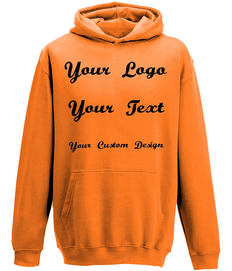 Thumbnail: You Own Logo & Text Adult Hoodie in orange crush