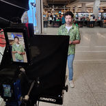 Produção TriMais Supermercados, gravação com teleprompter TPVisão