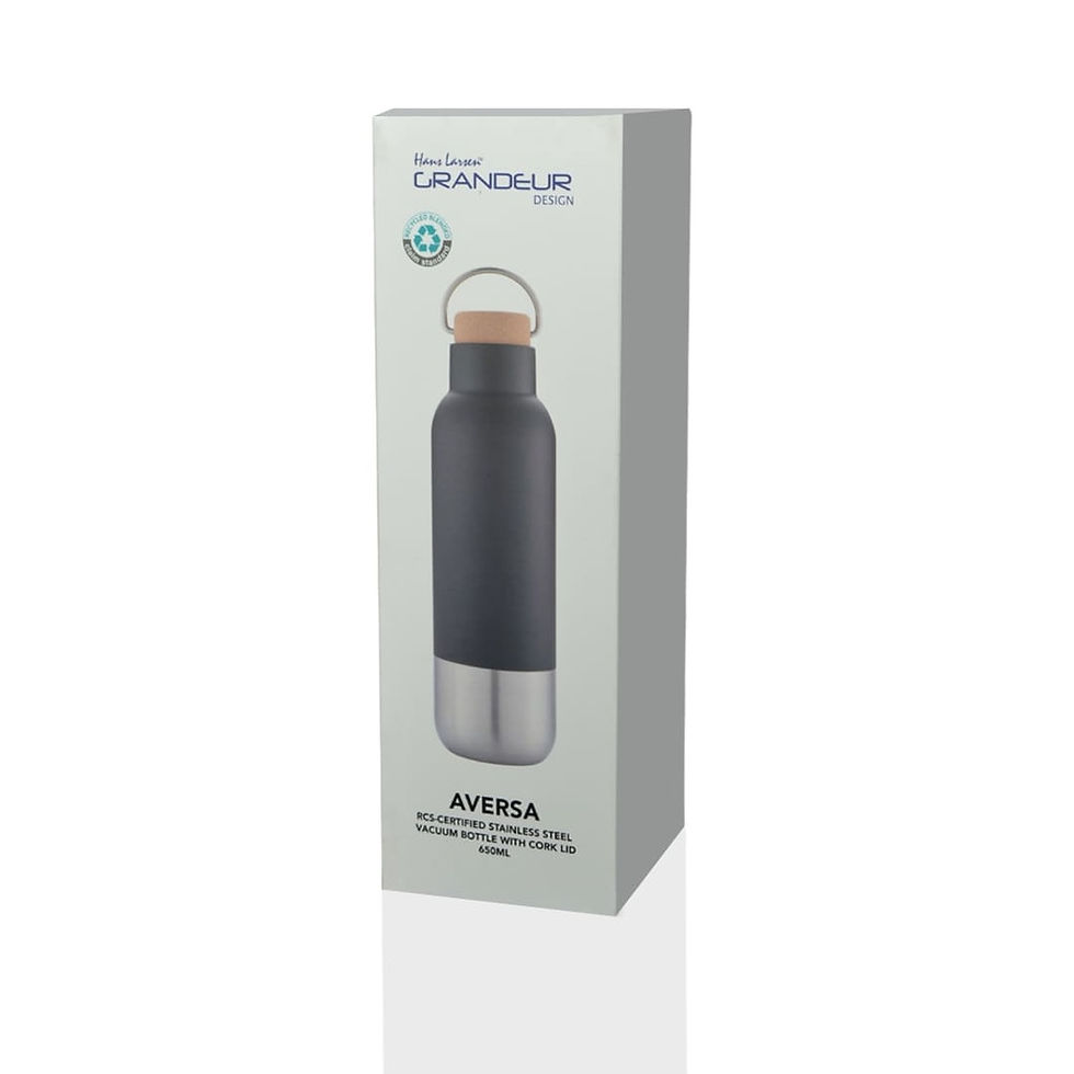Thumbnail: AVERSA - Hans Larsen RCS Recycled Stainless Steel Insulated Water Bottle BLACK