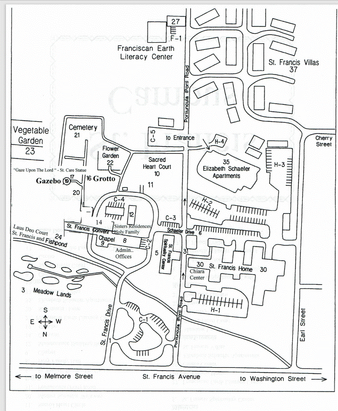 Map of St. Francis, Tiffin Ohio