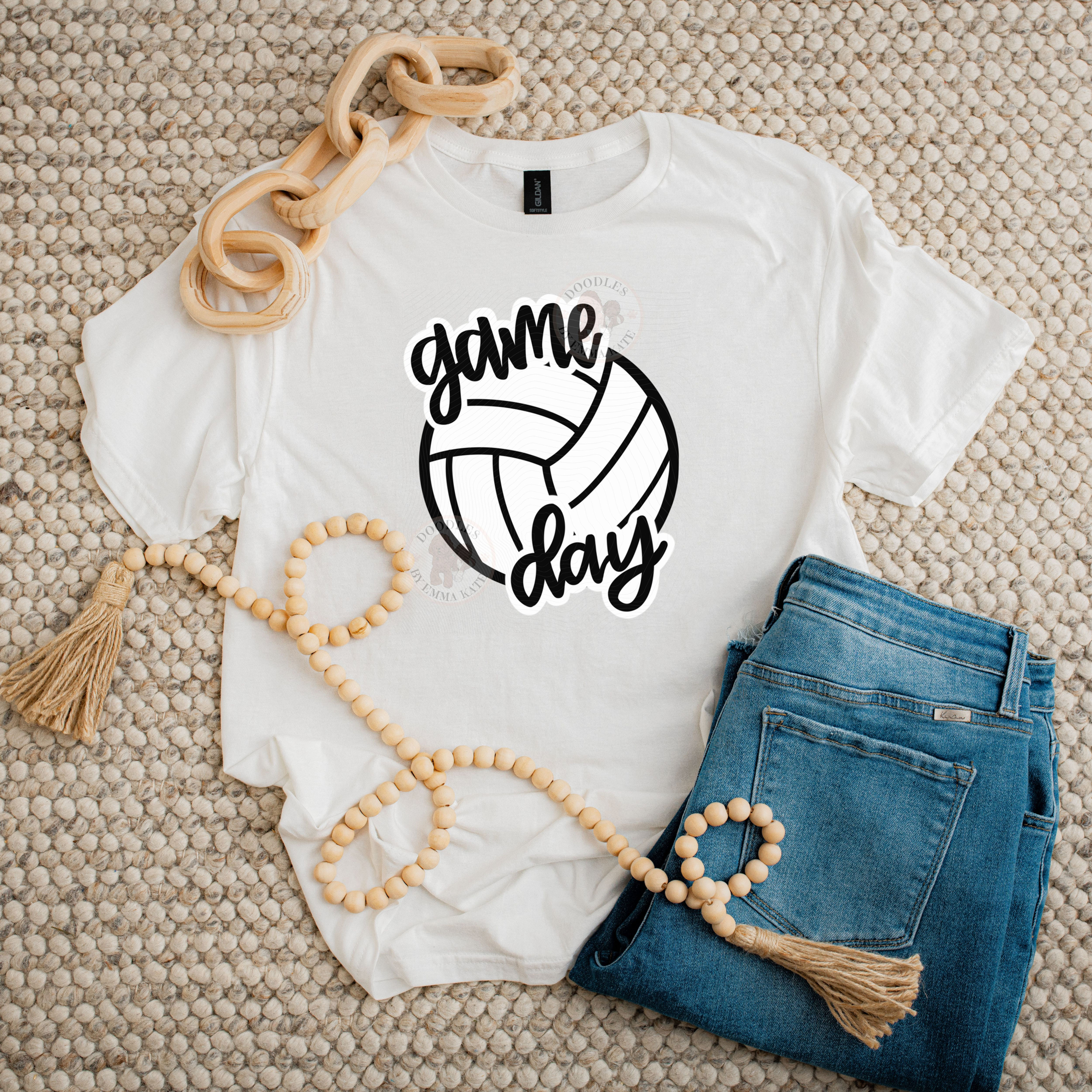 Volleyball Game Day PNG File