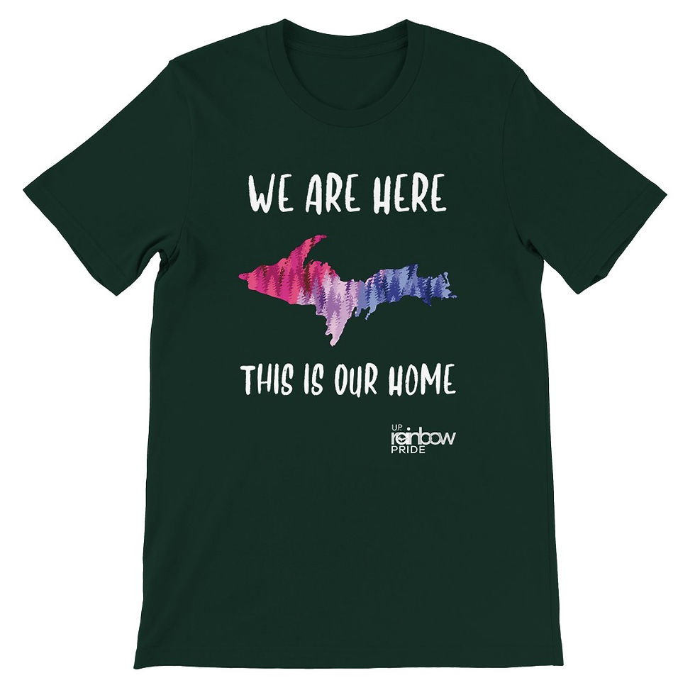 Thumbnail: Bisexual Flag Upper Peninsula Unisex Crewneck T-shirt