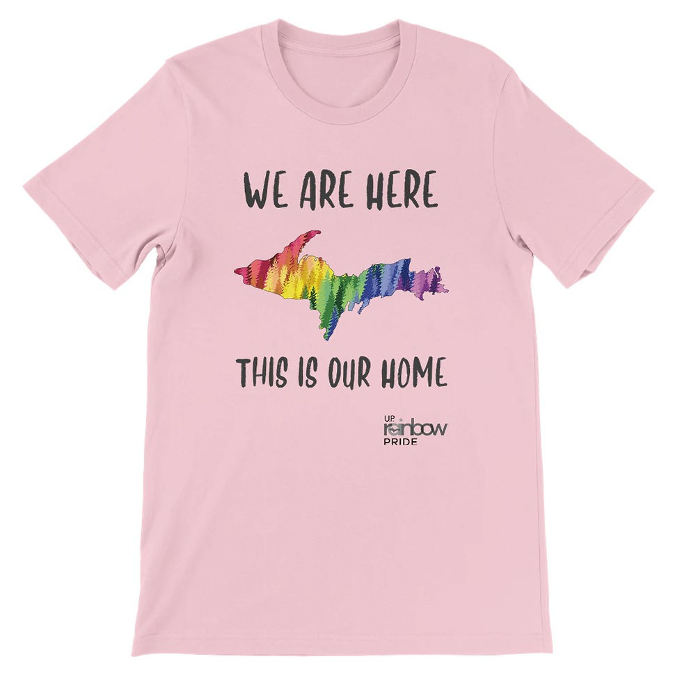 Thumbnail: Rainbow Flag Upper Peninsula Unisex Crewneck T-shirt