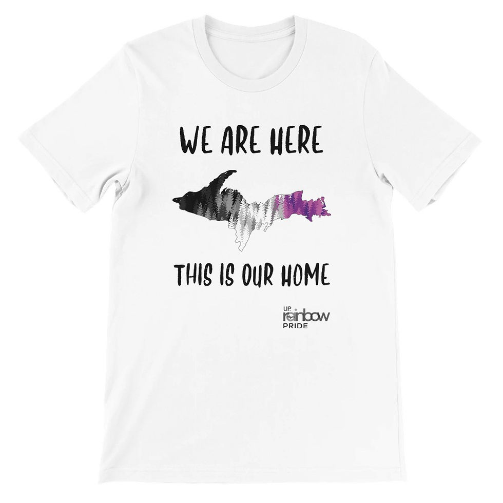 Thumbnail: Asexual Flag Upper Peninsula Unisex Crewneck T-shirt
