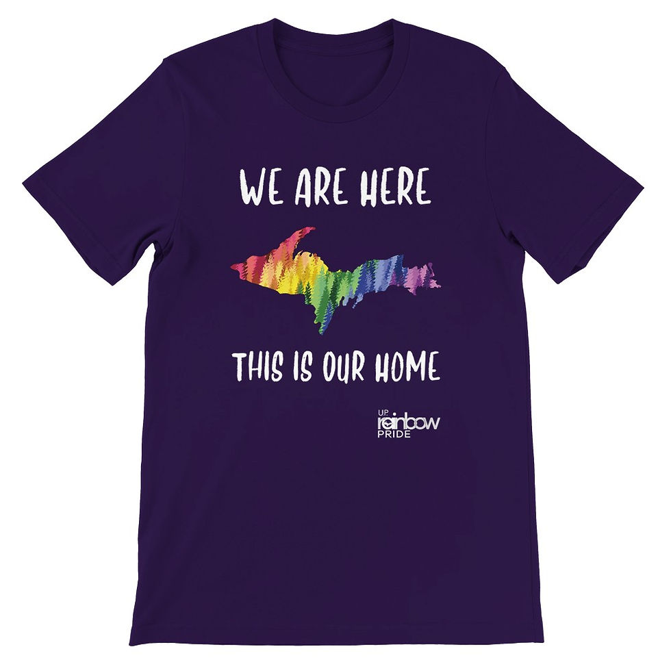 Thumbnail: Rainbow Flag Upper Peninsula Unisex Crewneck T-shirt