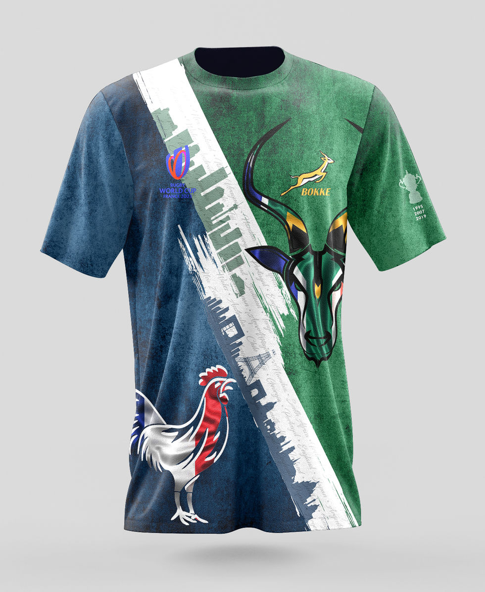 T-shirt Mockup - Rugby France vs South Africa