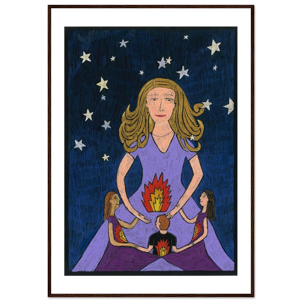 Framed Poster of Mother and Children – Sustainable, Ready-to-Hang Art