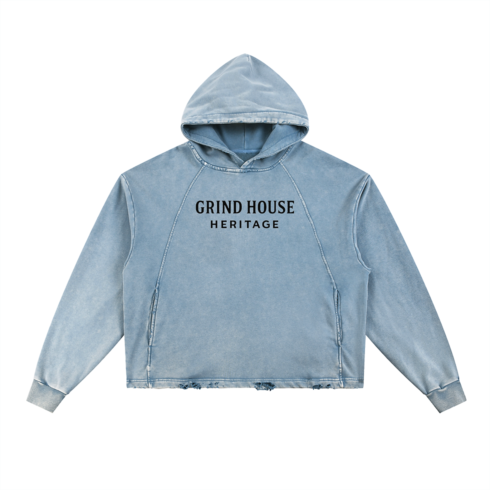 Thumbnail: Vintage Washed Frayed-Hem Hoodie