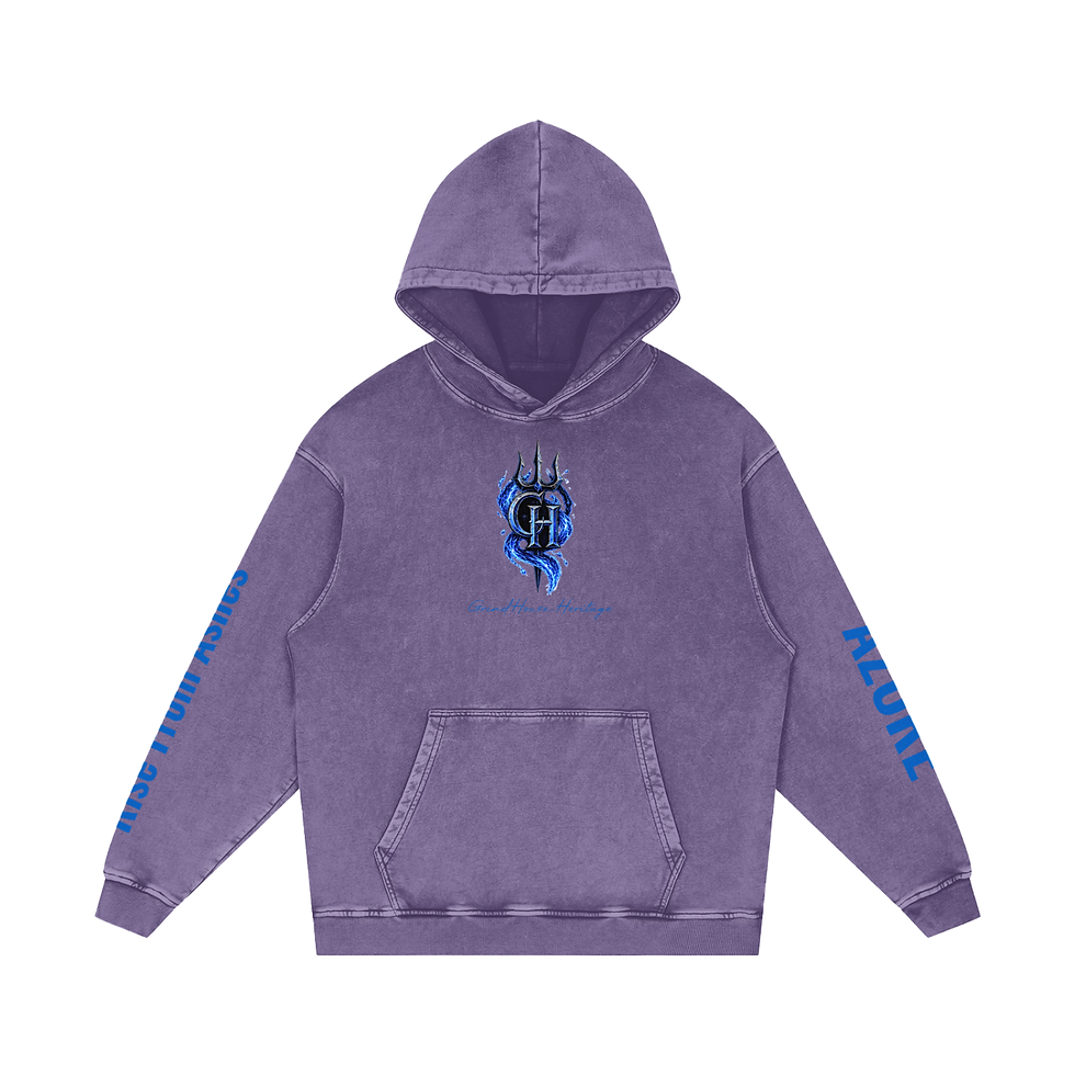 Thumbnail: Snow Washed Loose Cotton Hoodie
