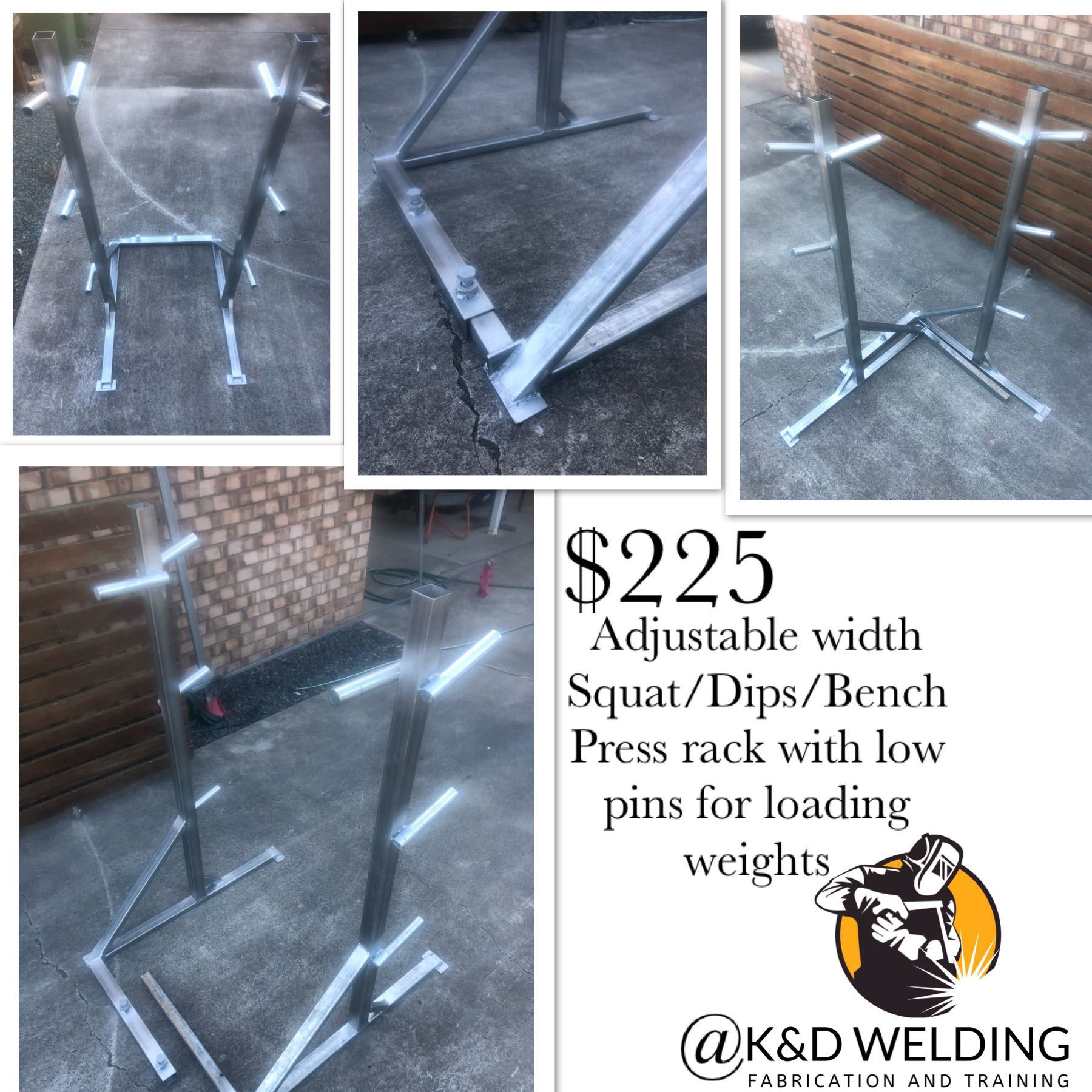 Adjustable width Squat/Dips/Bench Press Rack