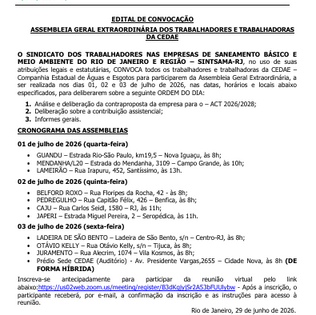 Assembleia dos trabalhadores da Cedae