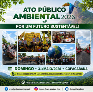 Ato público ambiental no dia 31 de maio