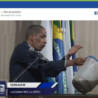 O Globo: Vereador joga esgoto no chão da Câmara em protesto contra problema de saneamento, em Campos