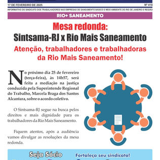 Mesa redonda: Sintsama-RJ x Rio Mais Saneamento