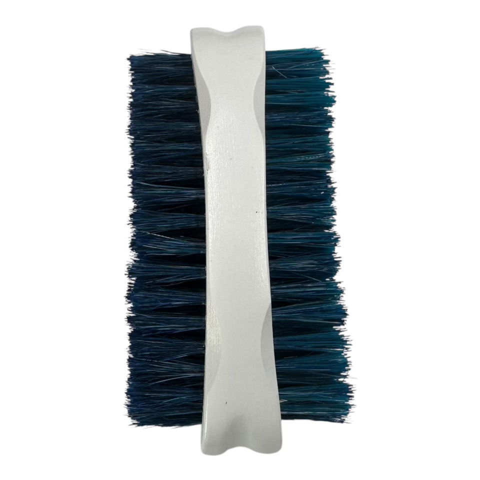 Thumbnail: Dual Diver – White Base (Blue & Blue Bristles) | Medium + Soft