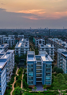 Residential highrise apartment buildings