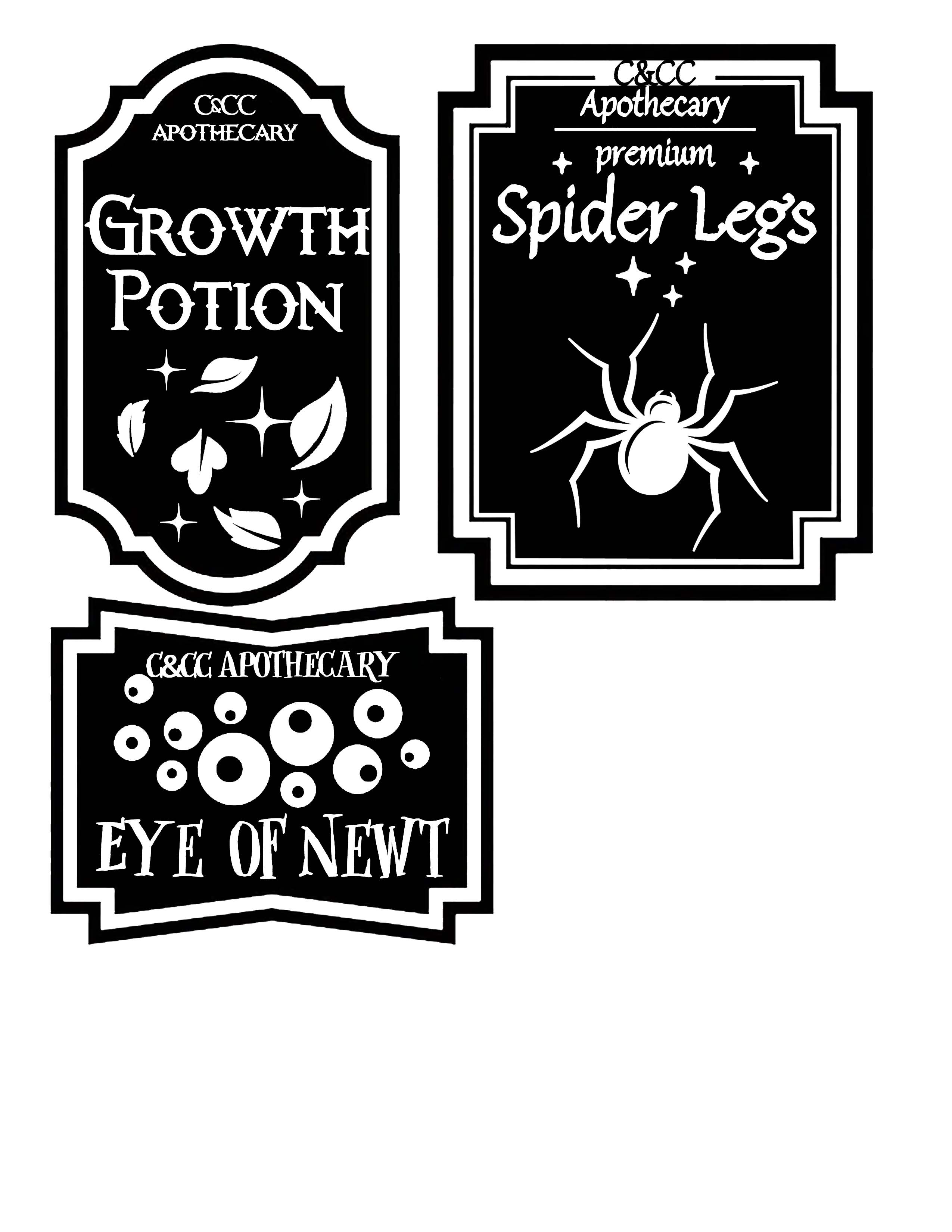 Cauldron planter labels svg