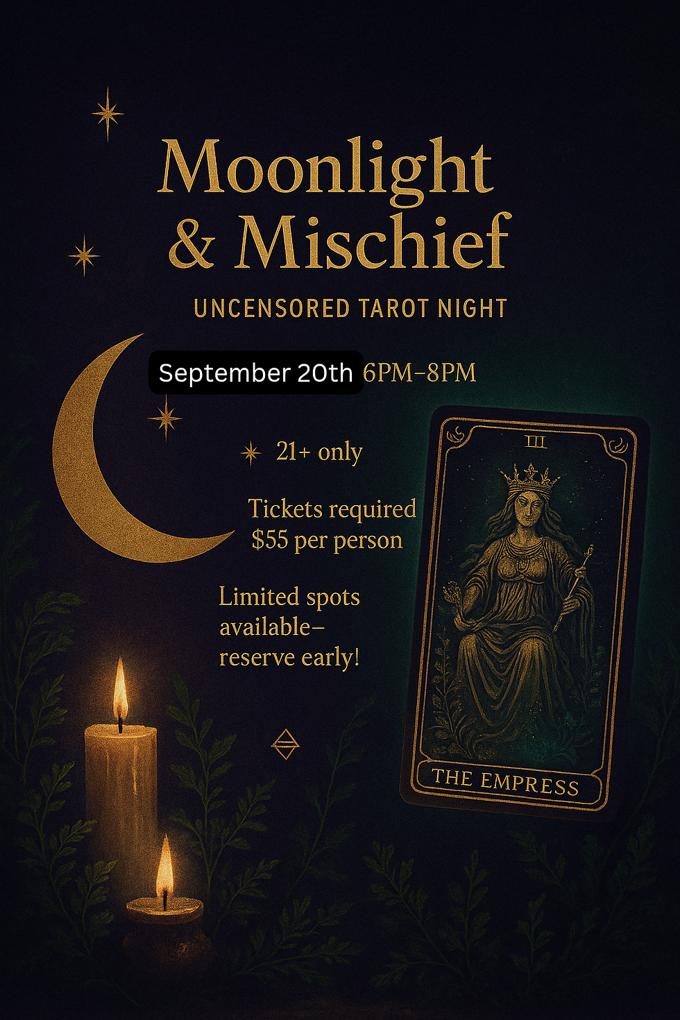 Moonlight Mischief: Uncensored Tarot Night 