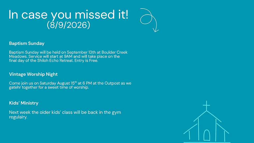 In case you missed it! 08.09.26