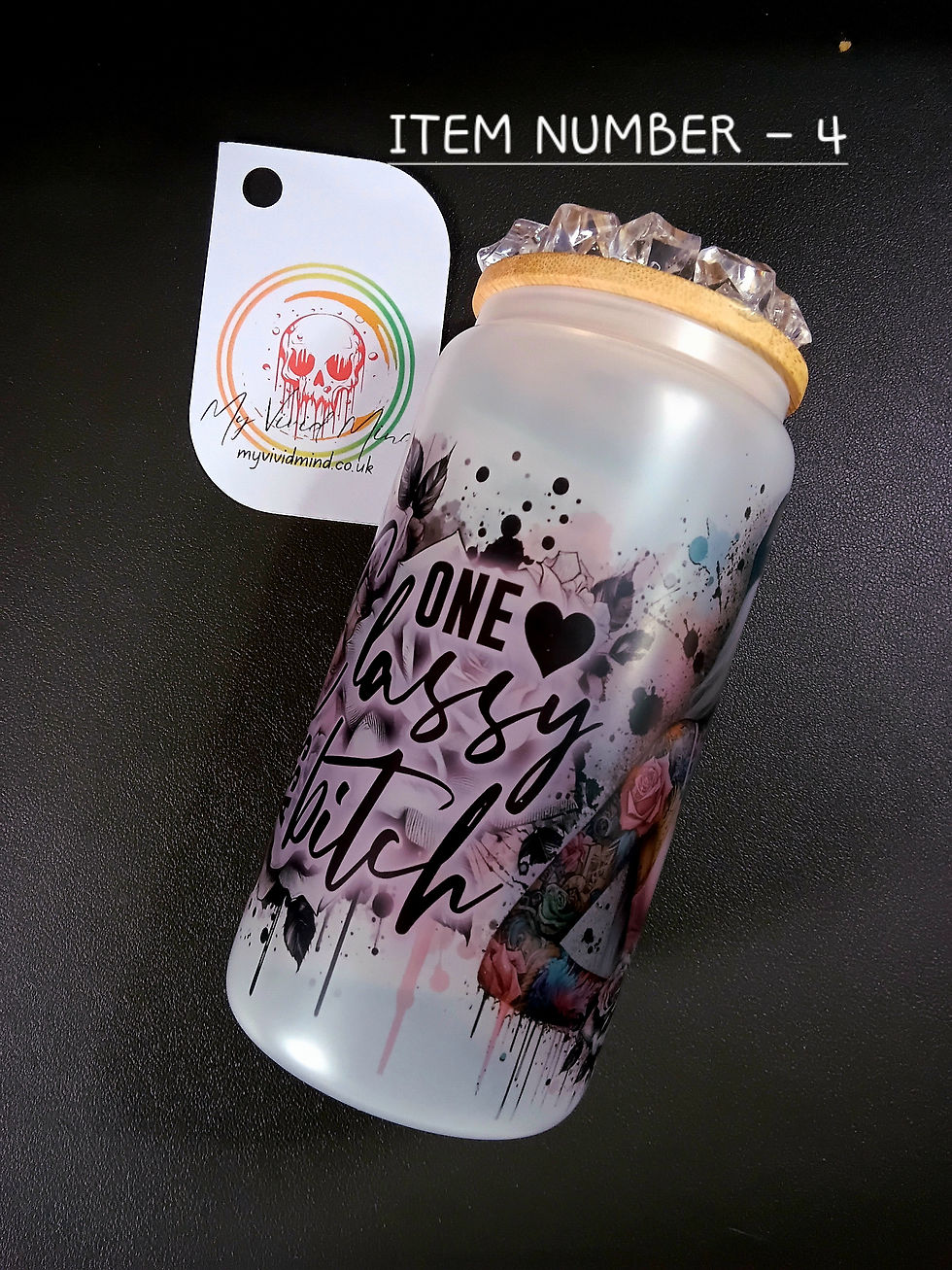 Thumbnail: Frosted Glass 16oz Tumbler (1-14)