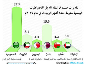 صافي أصول واحتياطيات المملكة من العملة الأجنبية يعادل سبعة أضعاف الحد الأدنى للمعيار العالمي